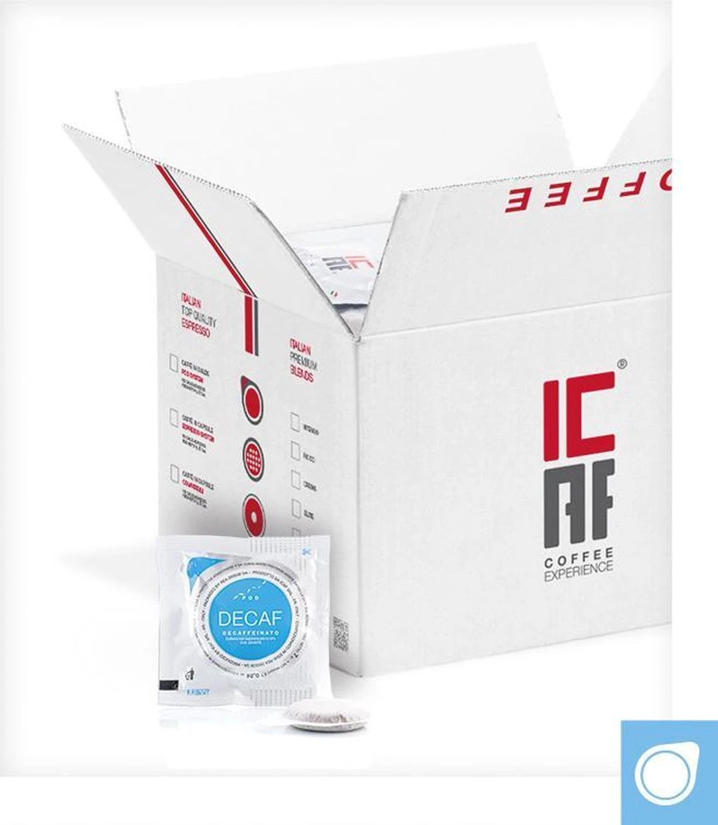 ICAF Decaf ESE-servings - 75 Cafeïnevrije Espresso Pads 3 ICAF Decaf ESE-servings - 75 Cafeïnevrije Espresso Pads