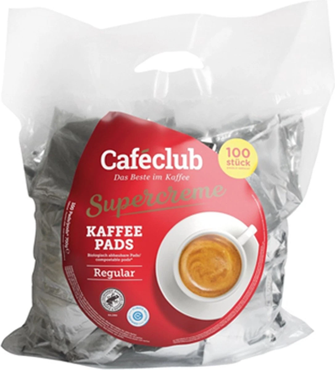 Caféclub - Supercreme Koffiepads Regular - 100 Pads 3 Caféclub - Supercreme Koffiepads Regular - 100 Pads