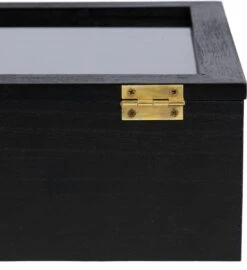 CasaLupo Theedoos Zwart 9-vaks - Met Fluweel - 23 X 23 Cm -Koffiedranken 1099x1200 1