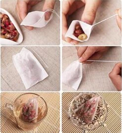 Merkloos 100 Lege Theezakjes - 5 X 7 CM 10 Merkloos 100 Lege Theezakjes - 5 X 7 CM -Koffiedranken 1106x1200