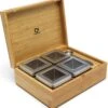 Bredemeijer - Theedoos Naturel Bamboe +4 Blikjes +lepel -Koffiedranken 1142x1200