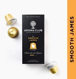 Aroma Club - Nespresso Compatible Capsules (120 St.) - No. 2 Smooth James - Intensiteit 3/5 - Espresso & Lungo - 100% Aluminium Koffiecups 12 Aroma Club - Nespresso Compatible Capsules (120 St.) - No. 2 Smooth James - Intensiteit 3/5 - Espresso & Lungo - 100% Aluminium Koffiecups -Koffiedranken 1160x1200