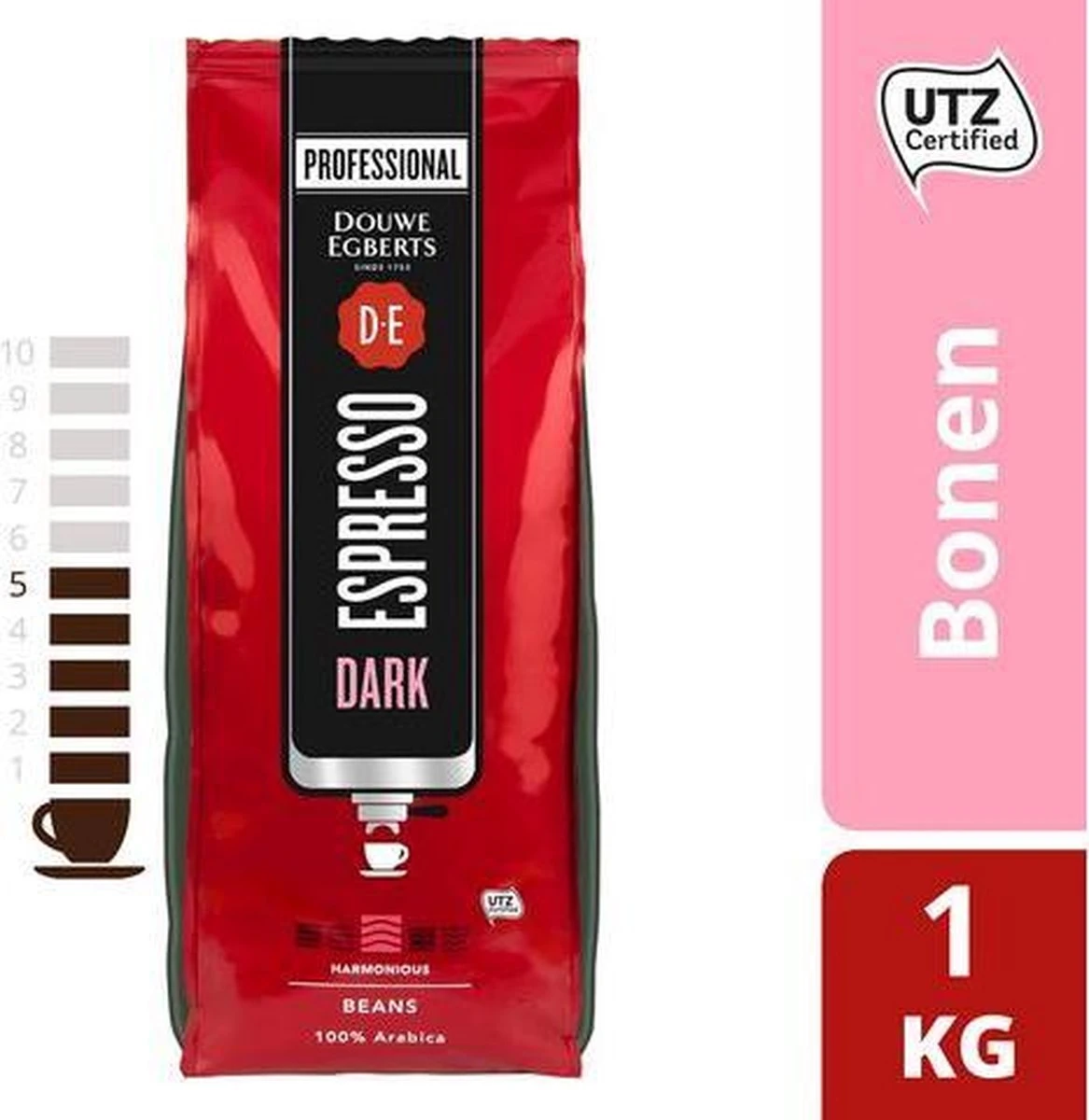 Koffie Douwe Egberts Espresso Bonen Dark Roast 1000gr 5 Koffie Douwe Egberts Espresso Bonen Dark Roast 1000gr - Afbeelding 3