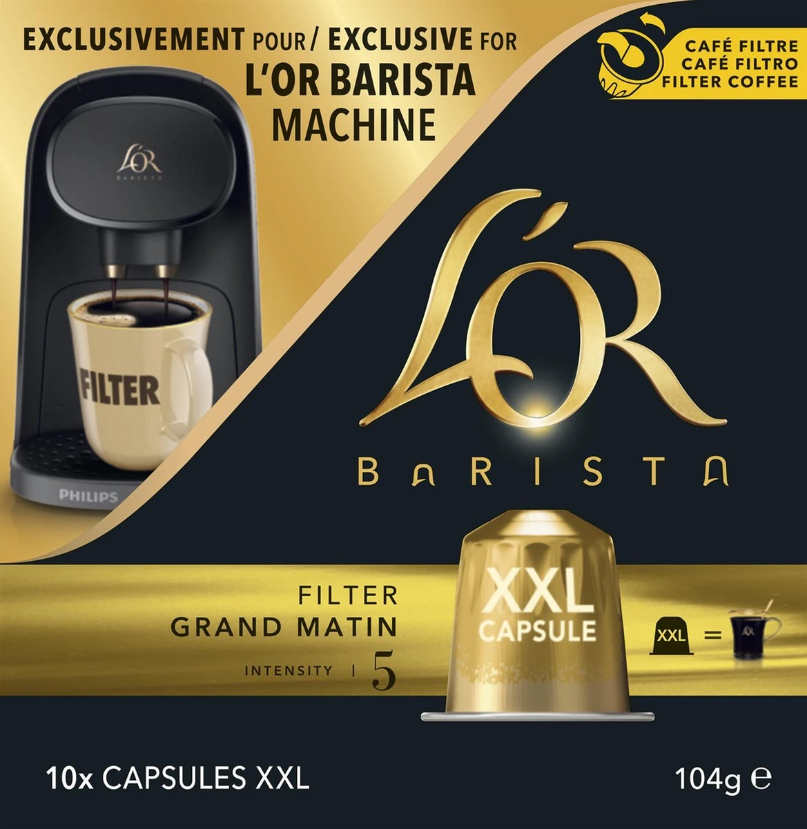 L'OR BARISTA XXL Filter Grand Matin (5) - 5 X 10 Koffiecups 11 L'OR BARISTA XXL Filter Grand Matin (5) - 5 X 10 Koffiecups - Afbeelding 9