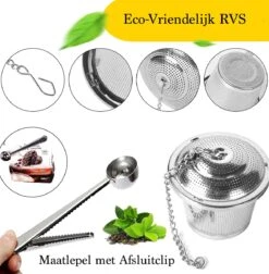 TeaLux 5-Delig RVS Theefilters Set Met Maatlepel En Lekbakjes En Knijper - Theezeef Voor Losse Thee En Kruiden - Tea InfuserStrainer Giftset - Verse Thee FilterZeef Cadeau Pakket - Kruidenbuiltje Ei Met Onderzetters - Geschenkset 16 TeaLux 5-Delig RVS Theefilters Set Met Maatlepel En Lekbakjes En Knijper - Theezeef Voor Losse Thee En Kruiden - Tea InfuserStrainer Giftset - Verse Thee FilterZeef Cadeau Pakket - Kruidenbuiltje Ei Met Onderzetters - Geschenkset -Koffiedranken 1175x1200 1