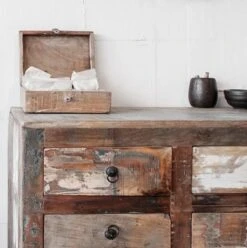 Raw Materials Scrapwood Theedoos – 6 Vakken – Gerecycled Hout -Koffiedranken 1197x1200 6