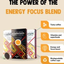 Cupplement Energy/Focus Blend Dark Roast Espresso - 10 Nespresso Koffiecups - Koffie Met Vitamines, Extra Cafeïne En Superfoods - Duurzame Biologische Afbreekbare Koffie Capsules 10 Cupplement Energy/Focus Blend Dark Roast Espresso - 10 Nespresso Koffiecups - Koffie Met Vitamines, Extra Cafeïne En Superfoods - Duurzame Biologische Afbreekbare Koffie Capsules -Koffiedranken 1198x1200 9
