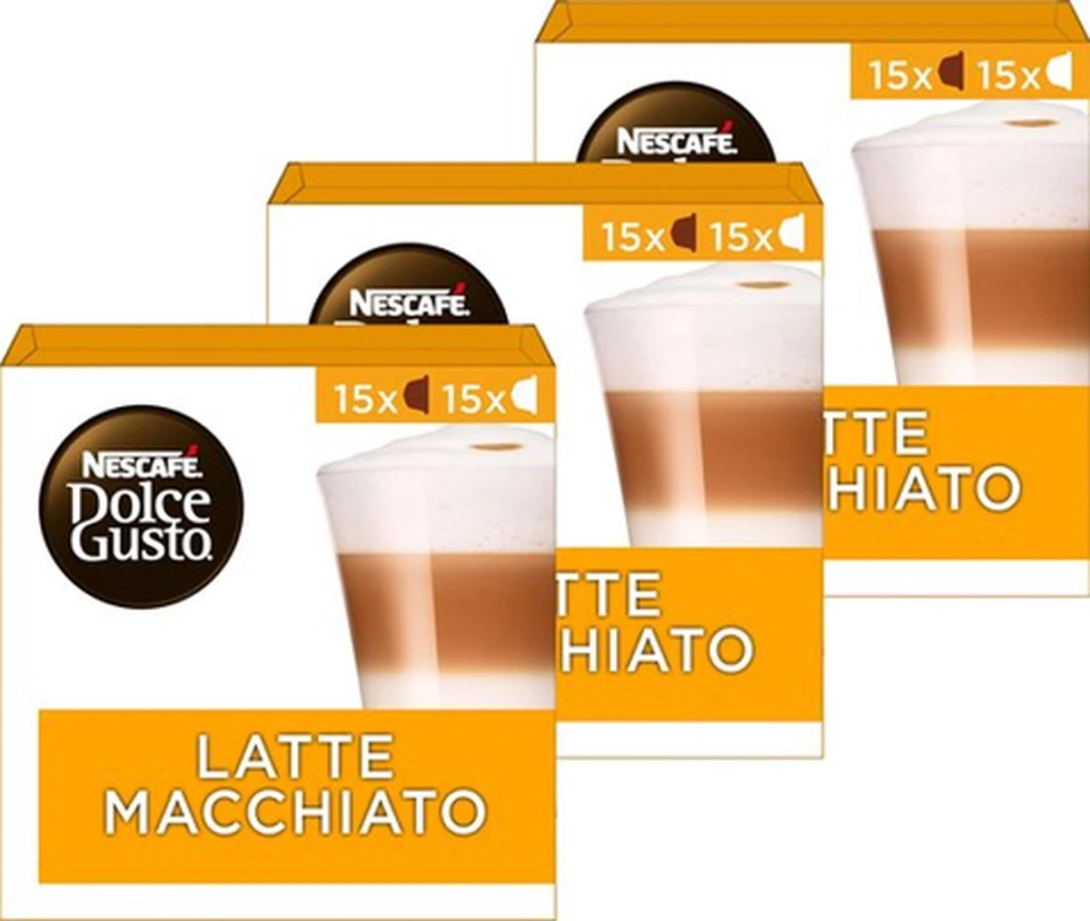 Nescafé Dolce Gusto Latte Macchiato Capsules - 90 Koffiecups 3 Nescafé Dolce Gusto Latte Macchiato Capsules - 90 Koffiecups