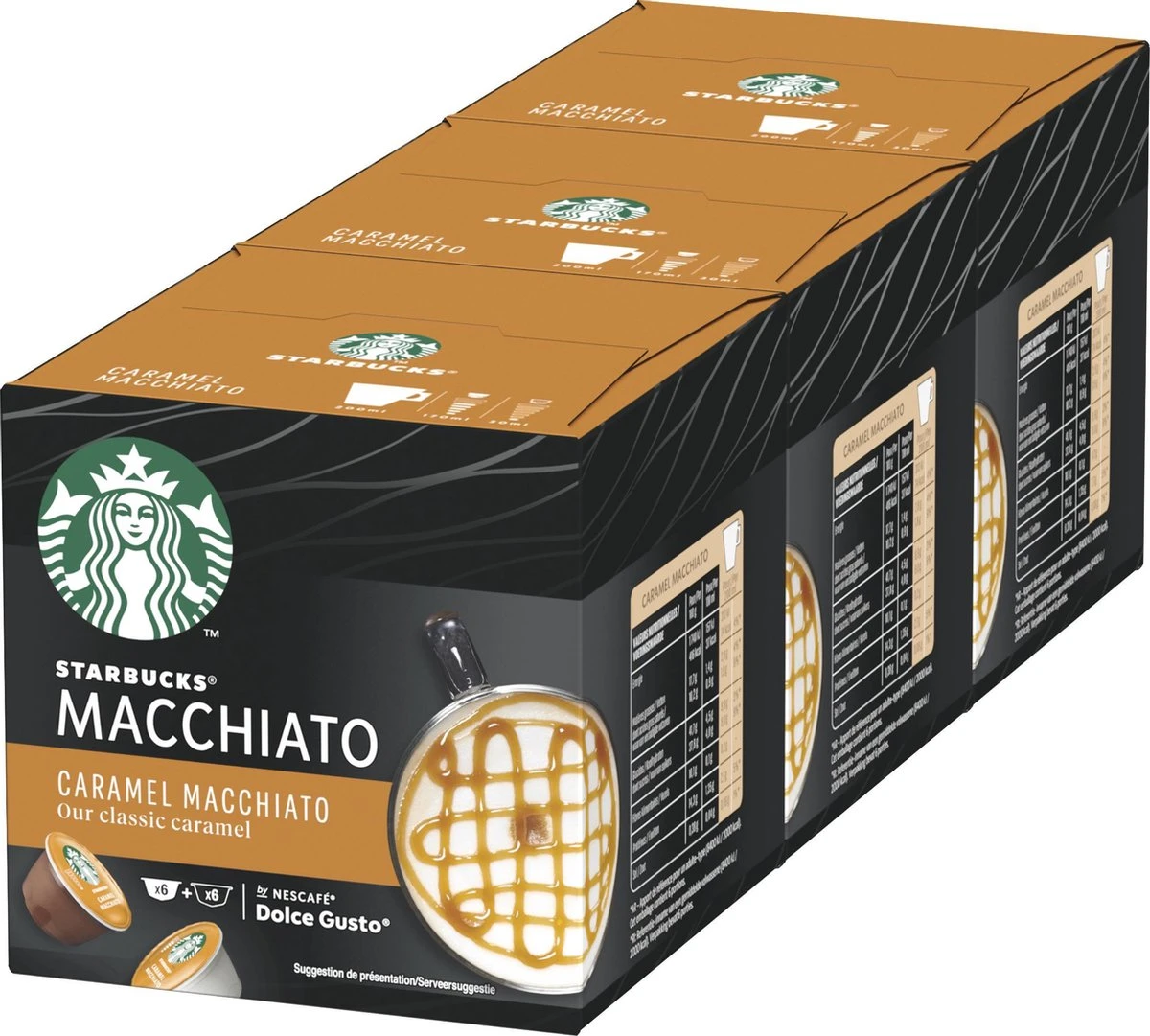 Starbucks By Dolce Gusto Caramel Macchiato Capsules - 36 Koffiecups 3 Starbucks By Dolce Gusto Caramel Macchiato Capsules - 36 Koffiecups