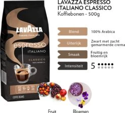 Lavazza Espresso Italiano Classico Koffiebonen - 500 Gram X4 -Koffiedranken 1200x1082 1