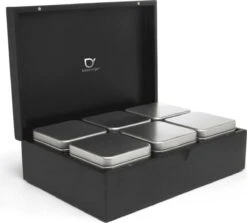 Bredemeijer - Theedoos 6 Blikjes Zwart 12 Bredemeijer - Theedoos 6 Blikjes Zwart -Koffiedranken 1200x1085 1