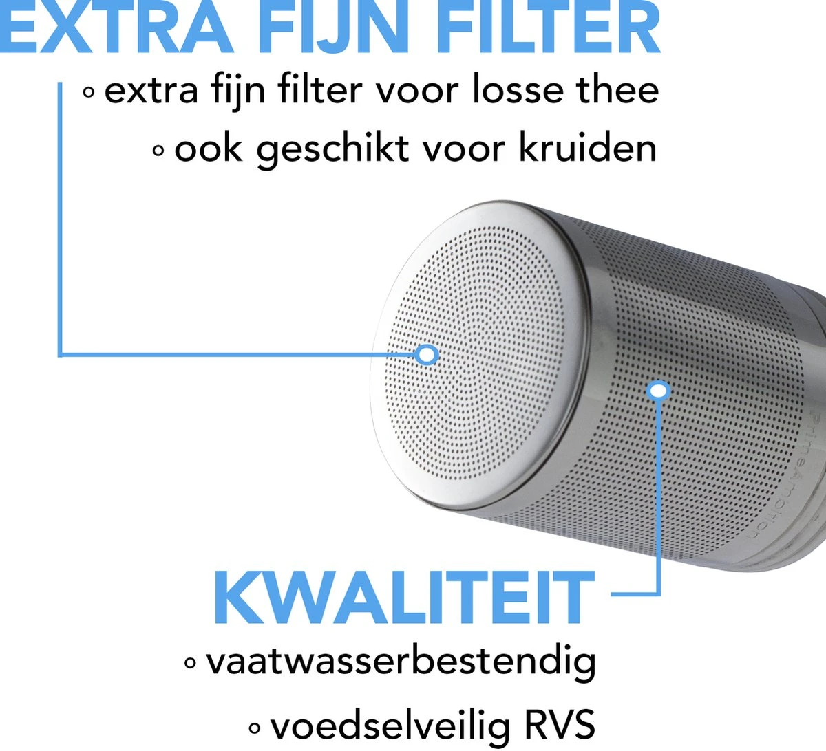 PrimeAmbition - 2 Stuks Theezeef En Theetip Voor Losse Thee - Extra Fijne Filter - Thee Ei Set Met Schoteltje Voor Theezakjes 6 PrimeAmbition - 2 Stuks Theezeef En Theetip Voor Losse Thee - Extra Fijne Filter - Thee Ei Set Met Schoteltje Voor Theezakjes - Afbeelding 4
