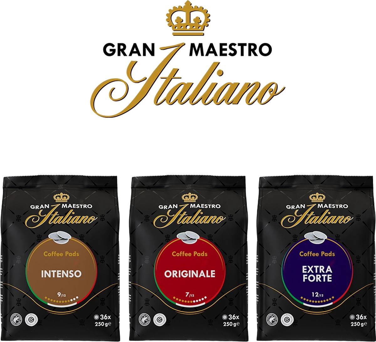 Gran Maestro Italiano – Extra Forte - Koffiepads - Senseo Compatibel Pads – Krachtig En Karakteristiek - 6 X 36 Pads 5 Gran Maestro Italiano – Extra Forte - Koffiepads - Senseo Compatibel Pads – Krachtig En Karakteristiek - 6 X 36 Pads - Afbeelding 3