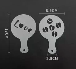 Koffie Figuurtjes Maker - Latte Art - Cacao Vormpjes - 16 Verschillende Houders - Cappuccino - Latte Macchiato - Hartjes Maker -Koffiedranken 1200x1103 1