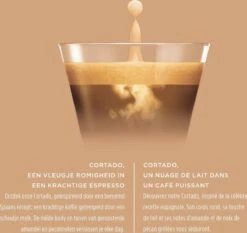 Nescafé Dolce Gusto Cortado Espresso Macchiato Capsules - 90 Koffiecups 12 Nescafé Dolce Gusto Cortado Espresso Macchiato Capsules - 90 Koffiecups -Koffiedranken 1200x1130