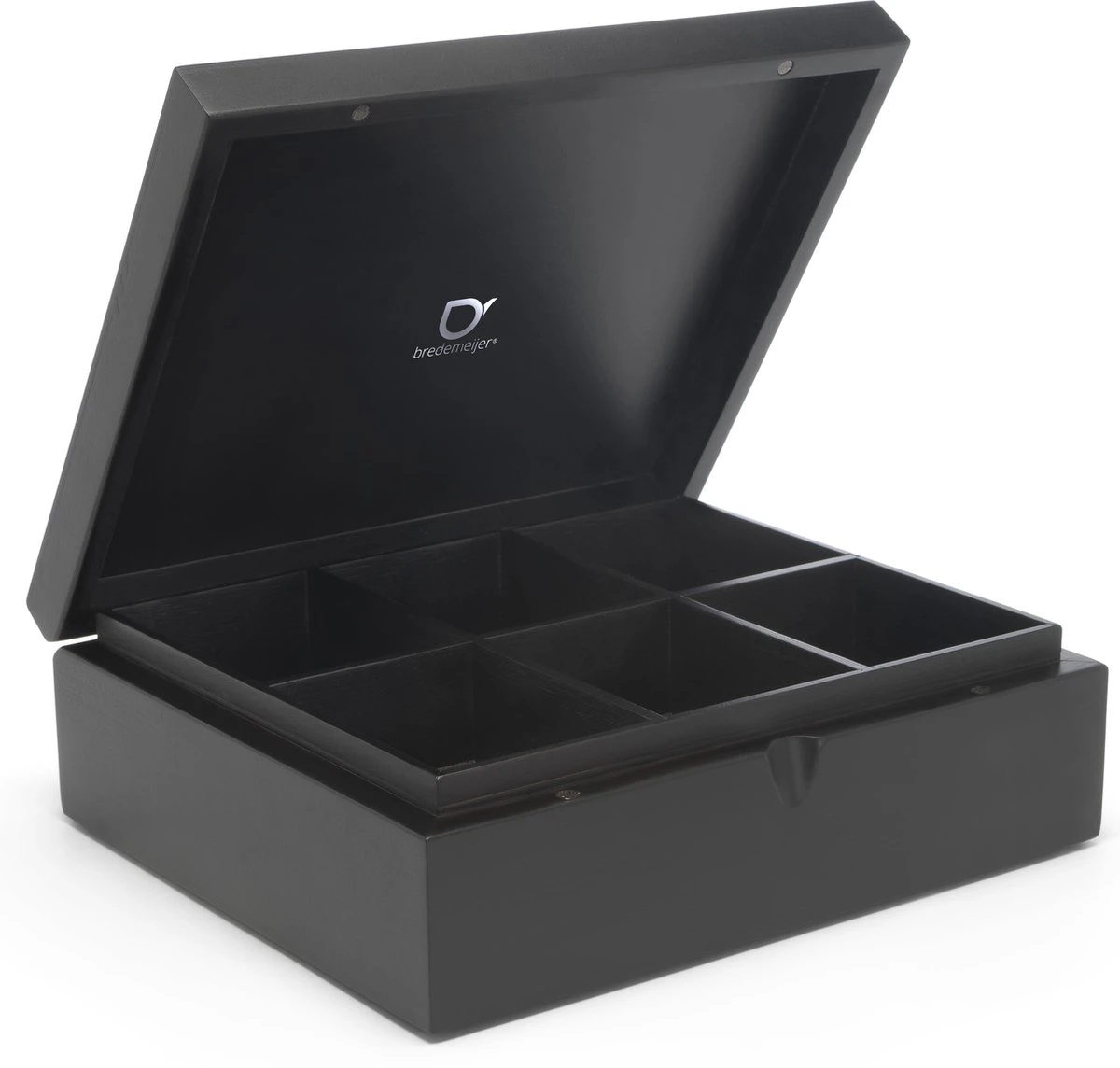 Bredemeijer Theedoos 6 Vaks Gesloten Bamboe Zwart 3 Bredemeijer Theedoos 6 Vaks Gesloten Bamboe Zwart