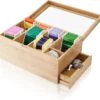 Amazy Theedoos Bamboe Extra Groot Met Lade En Theeplank - Thee Opslag Voor Theezakjes, Organizer Houten Doos Met Theekist, Theedozen Met 8 Verstelbare Verdelers, Opbergdoos 1 Amazy Theedoos Bamboe Extra Groot Met Lade En Theeplank - Thee Opslag Voor Theezakjes, Organizer Houten Doos Met Theekist, Theedozen Met 8 Verstelbare Verdelers, Opbergdoos -Koffiedranken 1200x1148 3