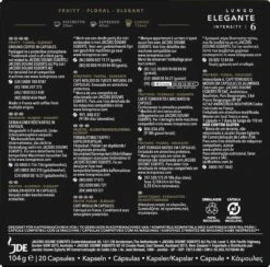 L'OR Lungo Elegante Koffiecups - Intensiteit 6/12 - 10 X 20 Capsules -Koffiedranken 1200x1186 3