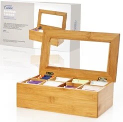 Lumaland Cuisine - Theedoos Van Bamboe - Theebox Met 8 Vakken - Duurzam Decoratief Materiaal - Ca. 28 X 16 X 9 Cm 12 Lumaland Cuisine - Theedoos Van Bamboe - Theebox Met 8 Vakken - Duurzam Decoratief Materiaal - Ca. 28 X 16 X 9 Cm -Koffiedranken 1200x1187 5