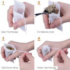 Merkloos 100 Lege Theezakjes - 5 X 7 CM 12 Merkloos 100 Lege Theezakjes - 5 X 7 CM -Koffiedranken 1200x1196 2