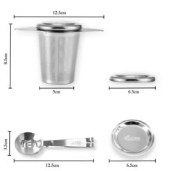 Theezeef Met Handvat Inclusief Lekplaatje En Kruiden Knijper - Thee Ei Voor Losse Thee - Theefilter Voor Losse Thee - Thee Infuser -Koffiedranken 1200x1198 4