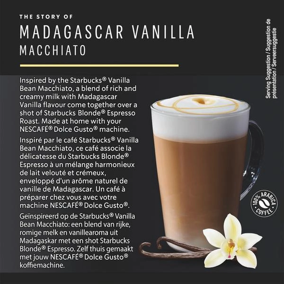 Starbucks By Dolce Gusto Capsules Madagascar Vanilla Macchiato- 3 Doosjes à 12 Koffiecups 5 Starbucks By Dolce Gusto Capsules Madagascar Vanilla Macchiato- 3 Doosjes à 12 Koffiecups - Afbeelding 4
