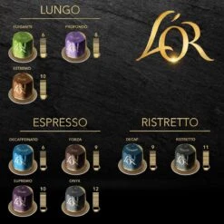 L'OR Lungo Elegante Koffiecups - Intensiteit 6/12 - 10 X 20 Capsules -Koffiedranken 1200x1200 126