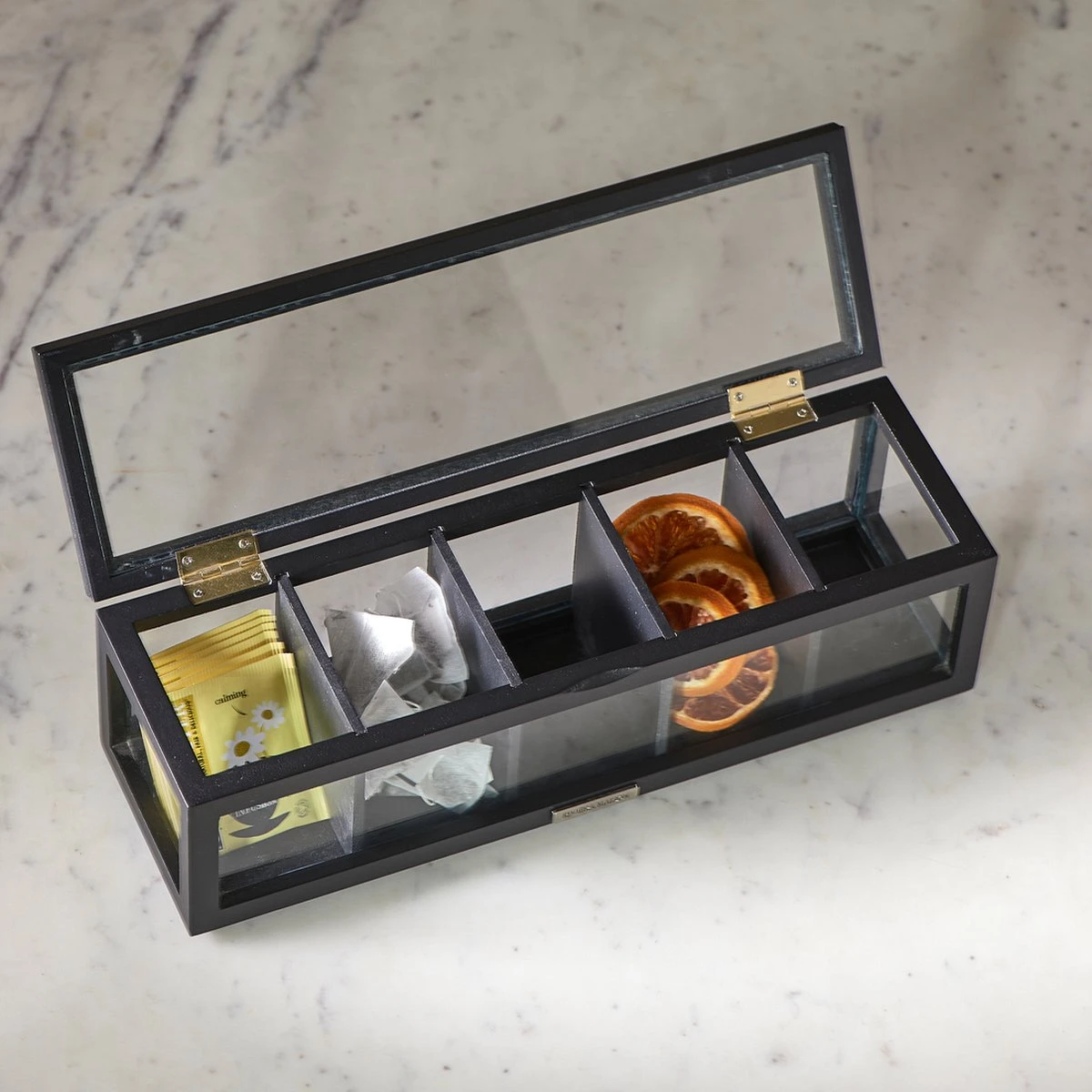 Riviera Maison Theedoos - Urban Loft Tea Box - Zwart 5 Riviera Maison Theedoos - Urban Loft Tea Box - Zwart - Afbeelding 3