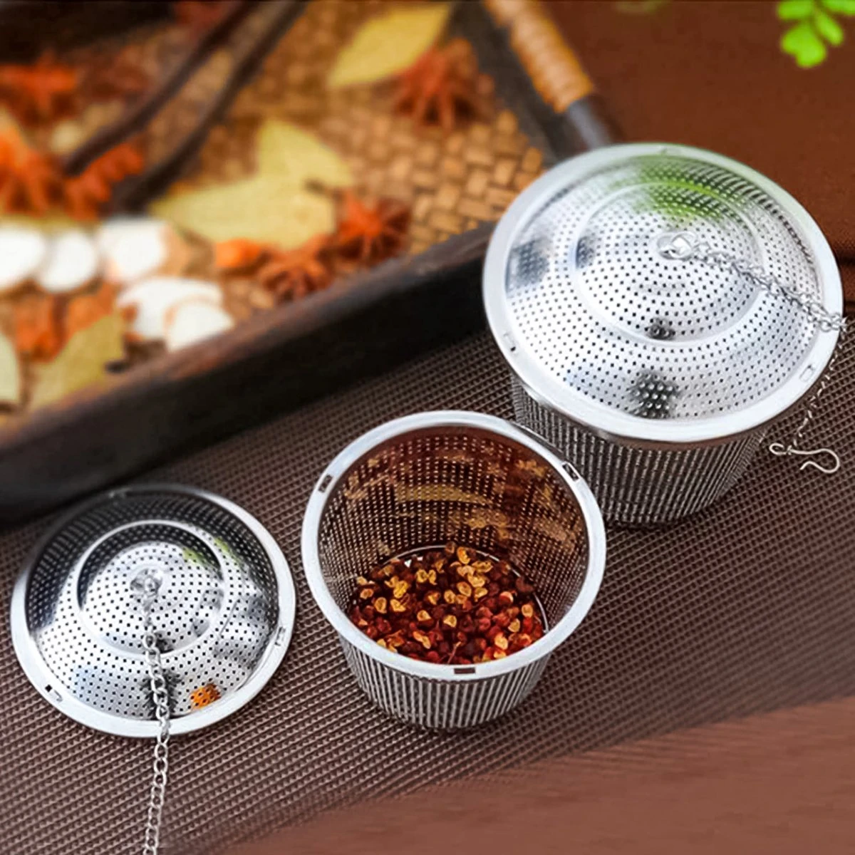 TeaLux 5-Delig RVS Theefilters Set Met Maatlepel En Lekbakjes En Knijper - Theezeef Voor Losse Thee En Kruiden - Tea InfuserStrainer Giftset - Verse Thee FilterZeef Cadeau Pakket - Kruidenbuiltje Ei Met Onderzetters - Geschenkset 6 TeaLux 5-Delig RVS Theefilters Set Met Maatlepel En Lekbakjes En Knijper - Theezeef Voor Losse Thee En Kruiden - Tea InfuserStrainer Giftset - Verse Thee FilterZeef Cadeau Pakket - Kruidenbuiltje Ei Met Onderzetters - Geschenkset - Afbeelding 4