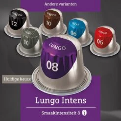 Douwe Egberts Lungo Intens Koffiecups - Intensiteit 8/12 - 10 X 10 Capsules 16 Douwe Egberts Lungo Intens Koffiecups - Intensiteit 8/12 - 10 X 10 Capsules -Koffiedranken 1200x1200 86