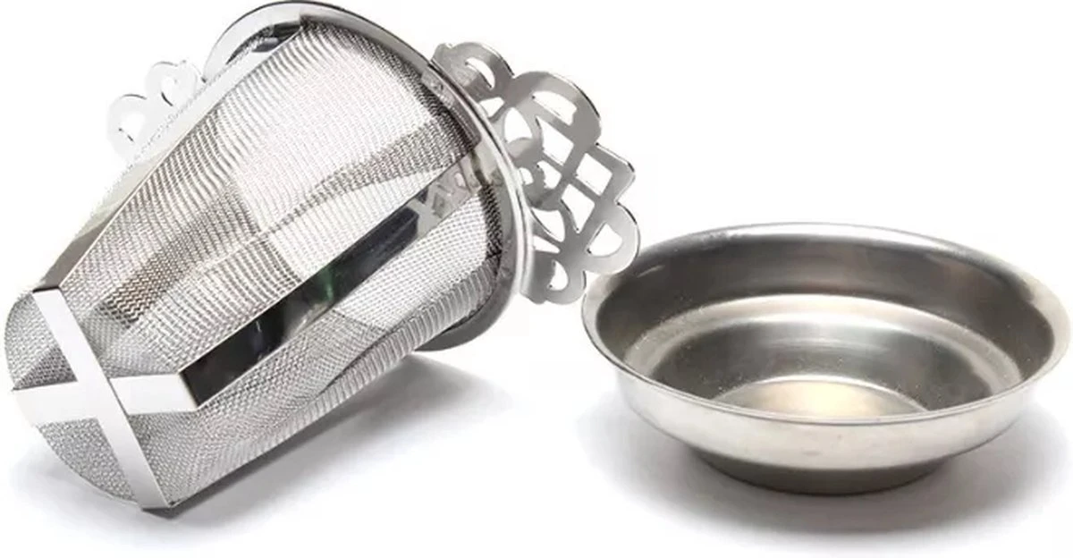 Merkloos ARELO Theezeef Met Uitlekschaaltje - RVS - 2 Stuks 8 Merkloos ARELO Theezeef Met Uitlekschaaltje - RVS - 2 Stuks - Afbeelding 6