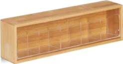 Relaxdays Theedoos 5 Vaks - Theekist - Theezakjeshouder - Bamboe - Voor Ca. 10 Theezakjes -Koffiedranken 1200x626