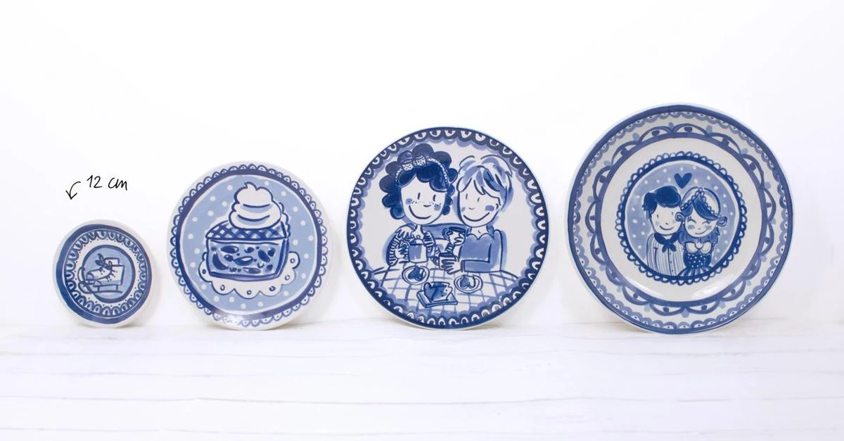 Blond Amsterdam - Delfts Blond - Petit Four - Jongen - Ø 12 Cm 4 Blond Amsterdam - Delfts Blond - Petit Four - Jongen - Ø 12 Cm - Afbeelding 2