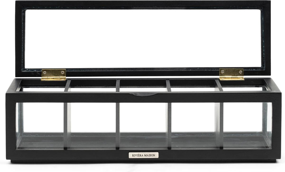 Riviera Maison Theedoos - Urban Loft Tea Box - Zwart 6 Riviera Maison Theedoos - Urban Loft Tea Box - Zwart - Afbeelding 4