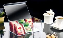 Box Up Theedoos - 6 Vakken - Ruimte Voor 60 Theezakjes - BPA Vrij - Transparant -Koffiedranken 1200x730