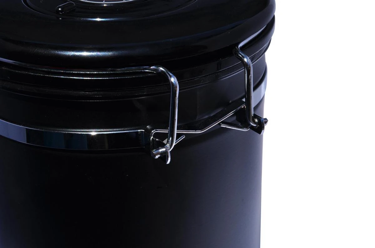 KoffieCanners Koffie Bewaarbus Luchtdicht Met CO2 Uitlaat Voor 600 Gram - Koffieblik Matzwart 5 KoffieCanners Koffie Bewaarbus Luchtdicht Met CO2 Uitlaat Voor 600 Gram - Koffieblik Matzwart - Afbeelding 3