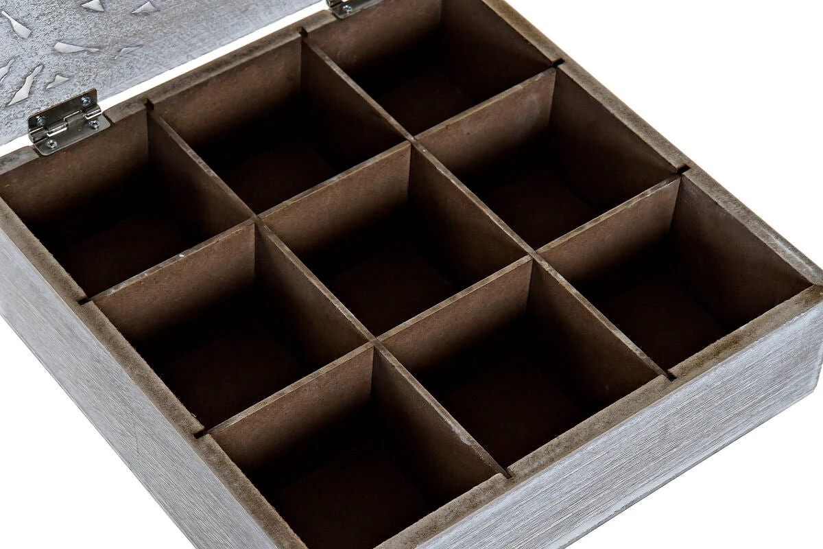 MDF Houten Theedoos/theekist Mandala Wit 9 Vakken 23 X 23 X 7 Cm - Theezakjes Bewaardozen 4 MDF Houten Theedoos/theekist Mandala Wit 9 Vakken 23 X 23 X 7 Cm - Theezakjes Bewaardozen - Afbeelding 2