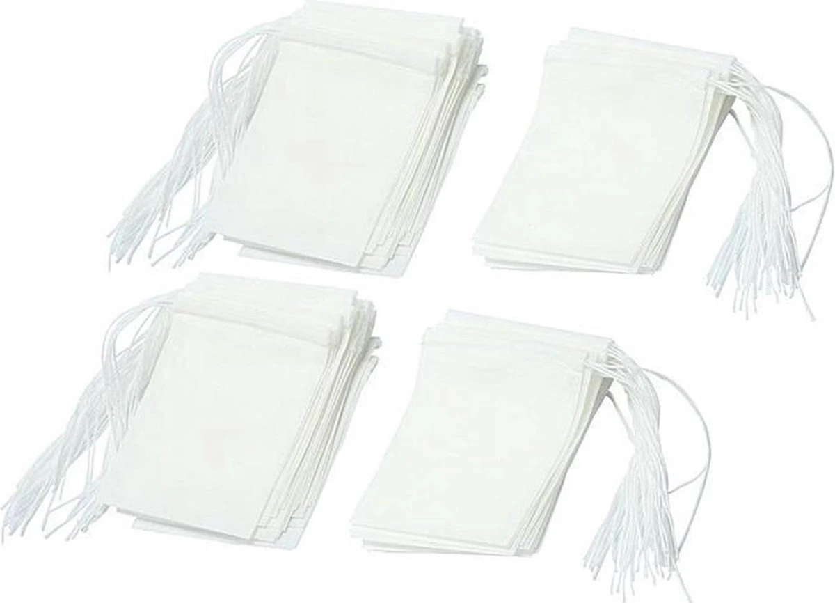 Merkloos 100 Lege Theezakjes - 5 X 7 CM 6 Merkloos 100 Lege Theezakjes - 5 X 7 CM - Afbeelding 4