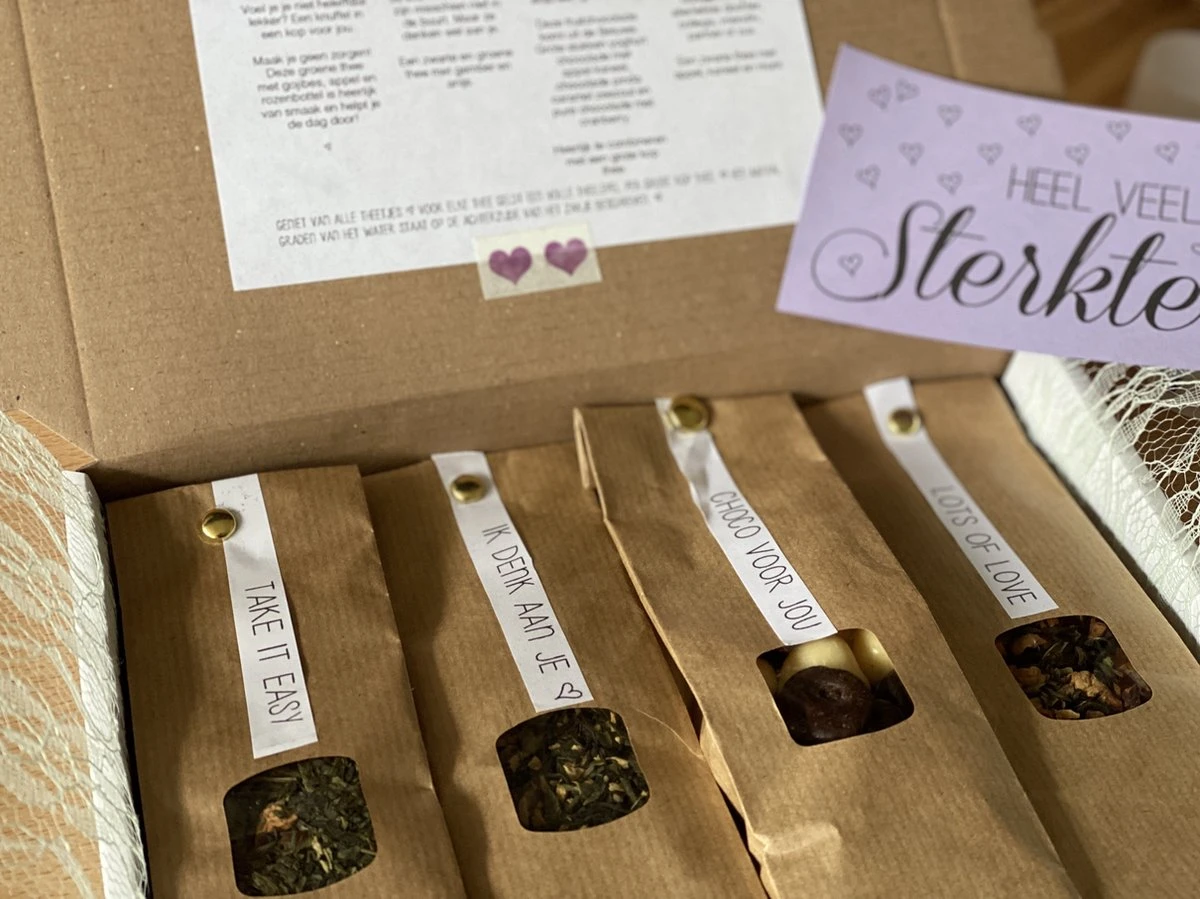 TeaFreaks - Thee - Beterschap - Sterkte - Losse Thee En Chocolade - Cadeau In De Brievenbus 3 TeaFreaks - Thee - Beterschap - Sterkte - Losse Thee En Chocolade - Cadeau In De Brievenbus