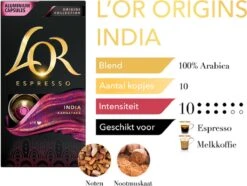 L'OR Espresso Origins India (10) - 10 X 10 Koffiecups 12 L'OR Espresso Origins India (10) - 10 X 10 Koffiecups -Koffiedranken 1200x902