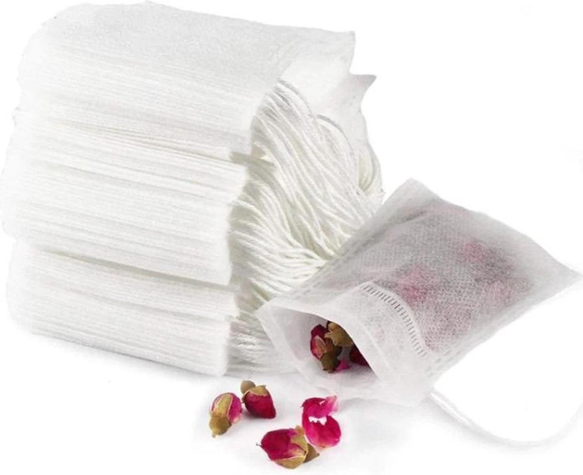 Merkloos 100 Lege Theezakjes - 5 X 7 CM 3 Merkloos 100 Lege Theezakjes - 5 X 7 CM