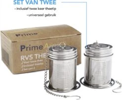 PrimeAmbition - 2 Stuks Theezeef En Theetip Voor Losse Thee - Extra Fijne Filter - Thee Ei Set Met Schoteltje Voor Theezakjes 14 PrimeAmbition - 2 Stuks Theezeef En Theetip Voor Losse Thee - Extra Fijne Filter - Thee Ei Set Met Schoteltje Voor Theezakjes -Koffiedranken 1200x980