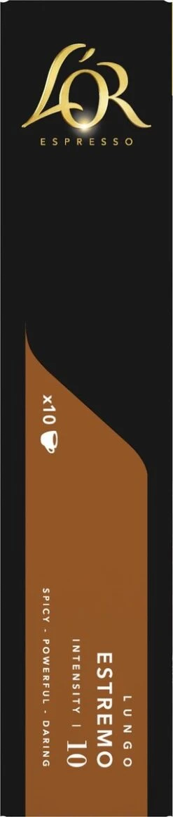 L'OR Lungo Estremo Koffiecups - Intensiteit 10/12 - 10 X 10 Capsules -Koffiedranken 255x1200 5
