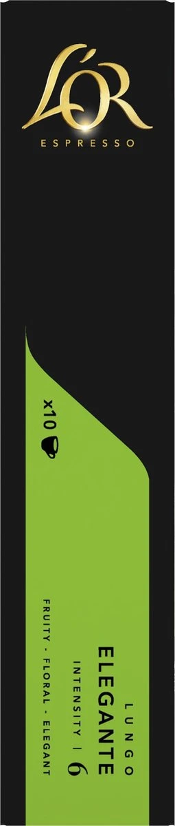 L'OR Lungo Elegante Koffiecups - Intensiteit 6/12 - 10 X 10 Capsules 5 L'OR Lungo Elegante Koffiecups - Intensiteit 6/12 - 10 X 10 Capsules - Afbeelding 3