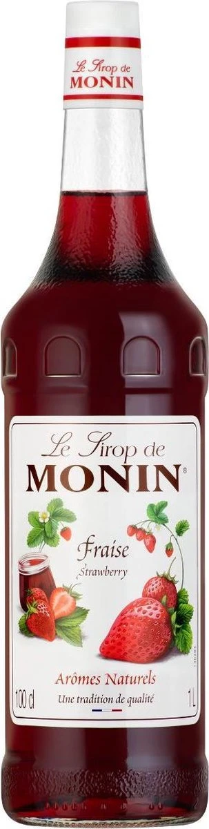 Monin Aardbei Koffie Siroop Fles 1 Liter 3 Monin Aardbei Koffie Siroop Fles 1 Liter