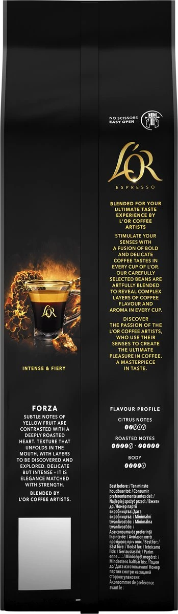 L'OR Espresso Forza Koffiebonen (9) - 4 X 500 Gram 4 L'OR Espresso Forza Koffiebonen (9) - 4 X 500 Gram - Afbeelding 2