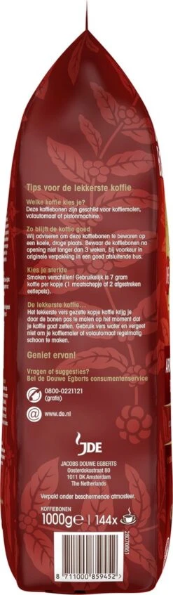 Douwe Egberts Aroma Rood Koffiebonen - 4 X 1000 Gram - Extra Grote Verpakking -Koffiedranken 350x1200 1