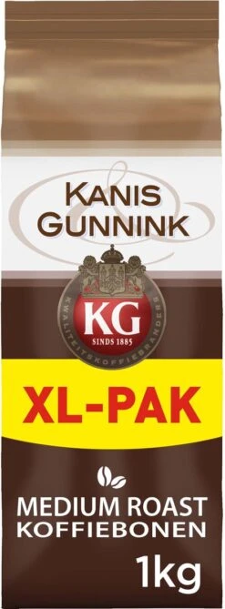 Kanis & Gunnink Medium Roast Koffiebonen - 4 X 1000 Gram - Voordeelverpakking -Koffiedranken 443x1200