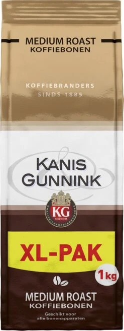 Kanis & Gunnink Medium Roast Koffiebonen - 4 X 1000 Gram - Voordeelverpakking -Koffiedranken 451x1200