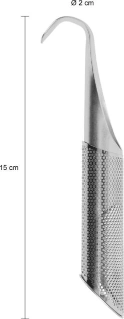 Krumble Theezeef - Hangend - Pijp - Theezeefje - Thee Ei - Tea Infuser - Kruidenfilter - Voor Losse Thee - RVS - Zilver - 4 X 2 X 15 Cm -Koffiedranken 465x1200